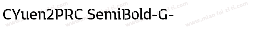 CYuen2PRC SemiBold-G字体转换